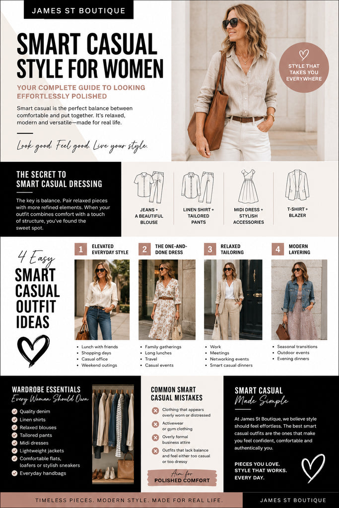 Effortlessly Polished: A Modern Woman's Guide to Smart Casual Style James St Boutique