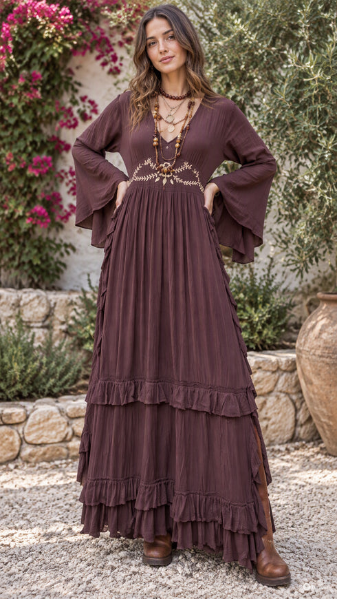 New to You - Tree of Life Acacia Bonfire Dress Small - Preloved James St Boutique James St Boutique