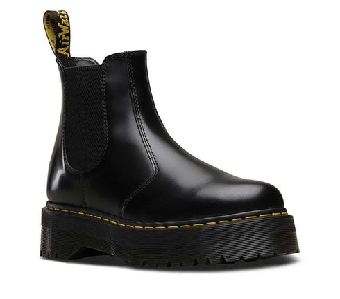 Dr Martens Quad Polished Smooth Black Boot