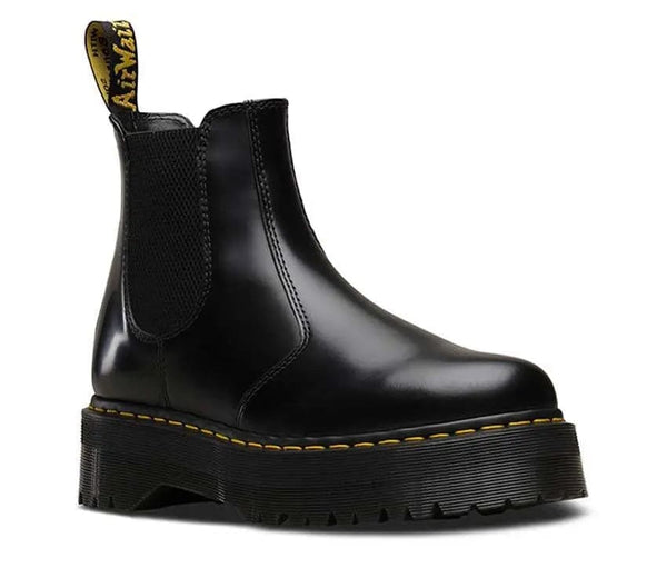 Dr Martens Quad Polished Smooth Black Boot