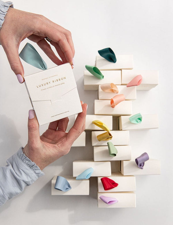 Bespoke Letterpress Luxury Ribbon 10m Roll Bespoke Letterpress James St Boutique