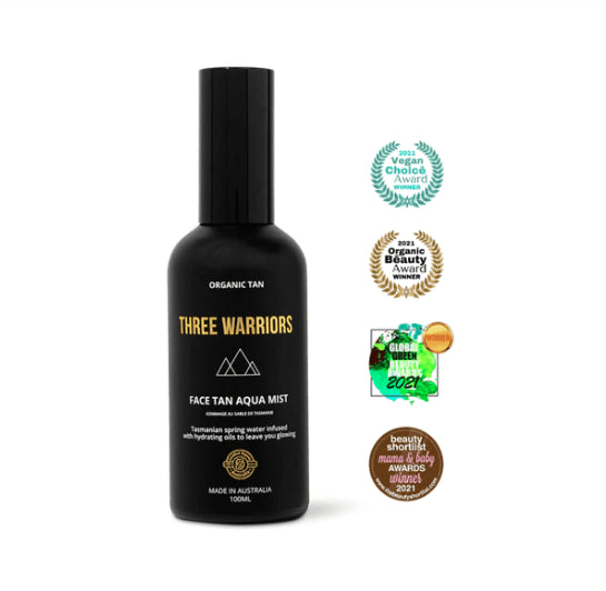 Three Warriors Face Tan Aqua Mist