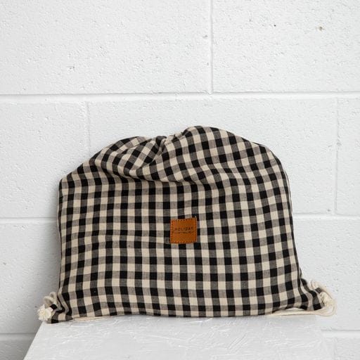 Holiday Life Check Picnic Blanket Black + White Check